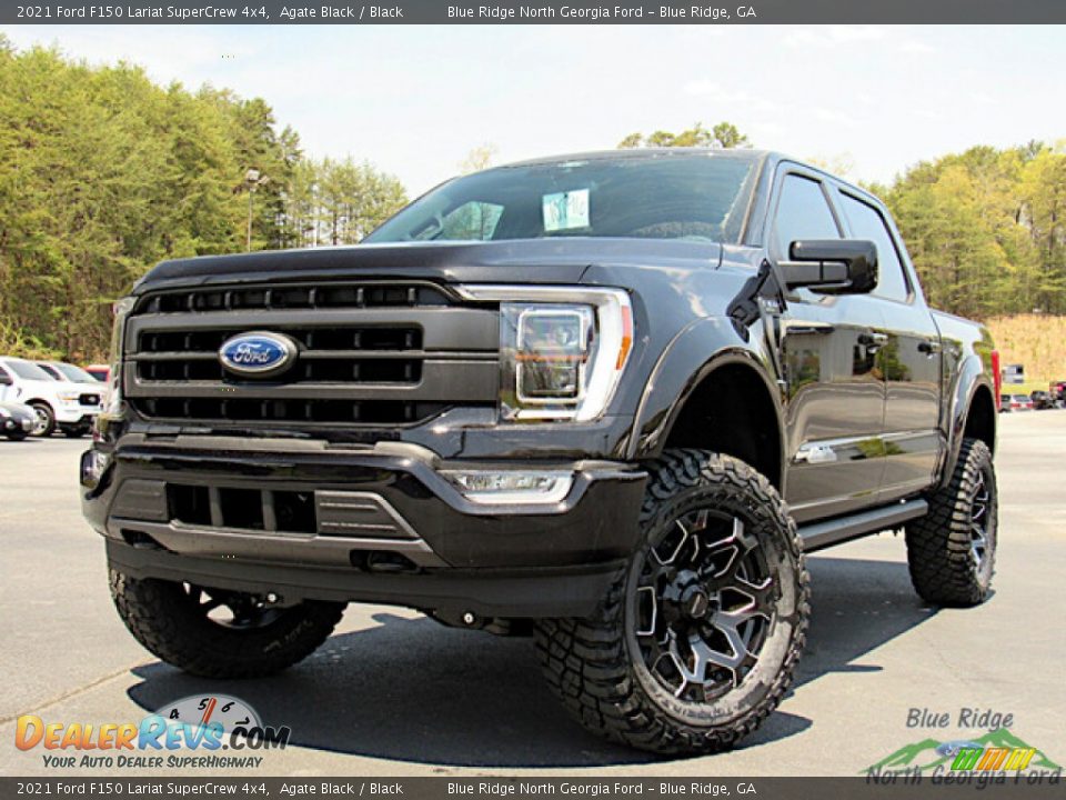 2021 Ford F150 Lariat SuperCrew 4x4 Agate Black / Black Photo #1