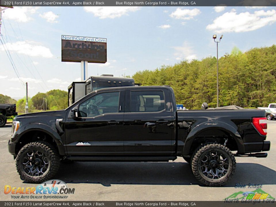 2021 Ford F150 Lariat SuperCrew 4x4 Agate Black / Black Photo #2