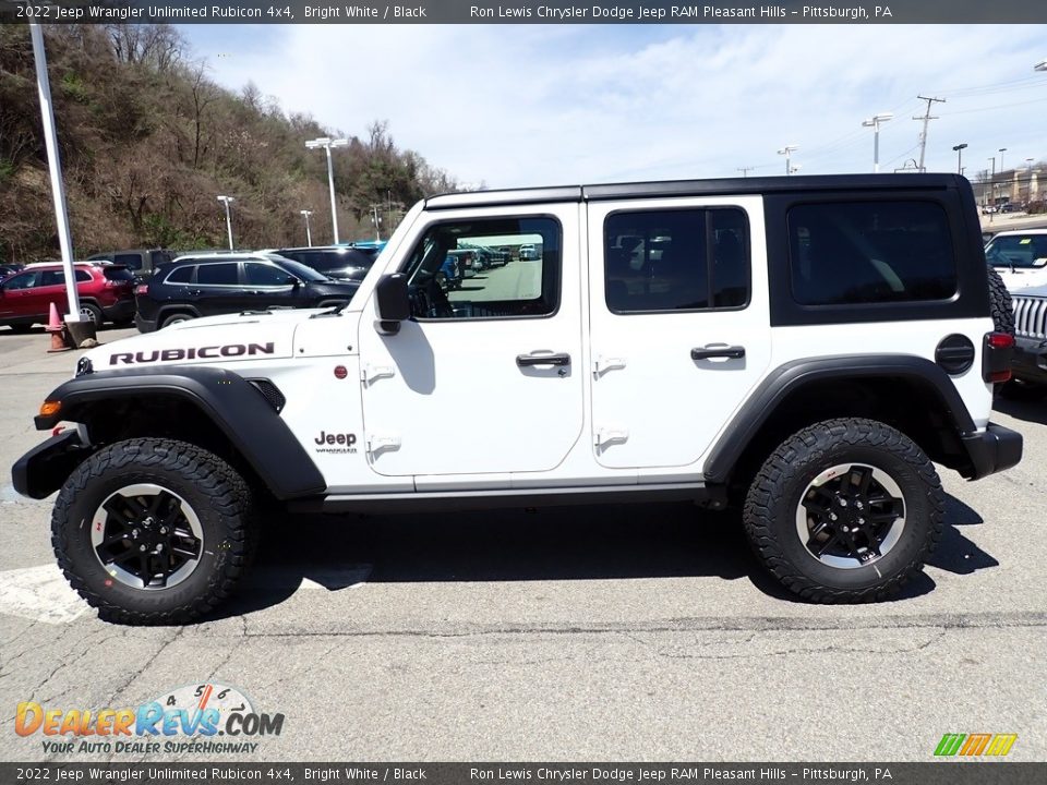 2022 Jeep Wrangler Unlimited Rubicon 4x4 Bright White / Black Photo #2