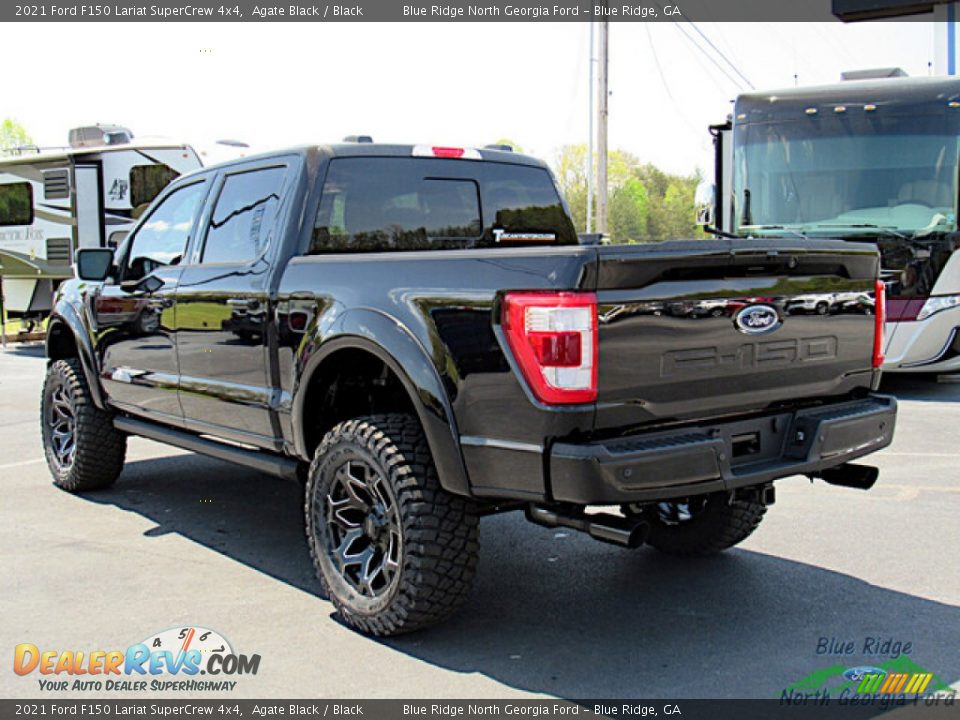 2021 Ford F150 Lariat SuperCrew 4x4 Agate Black / Black Photo #3