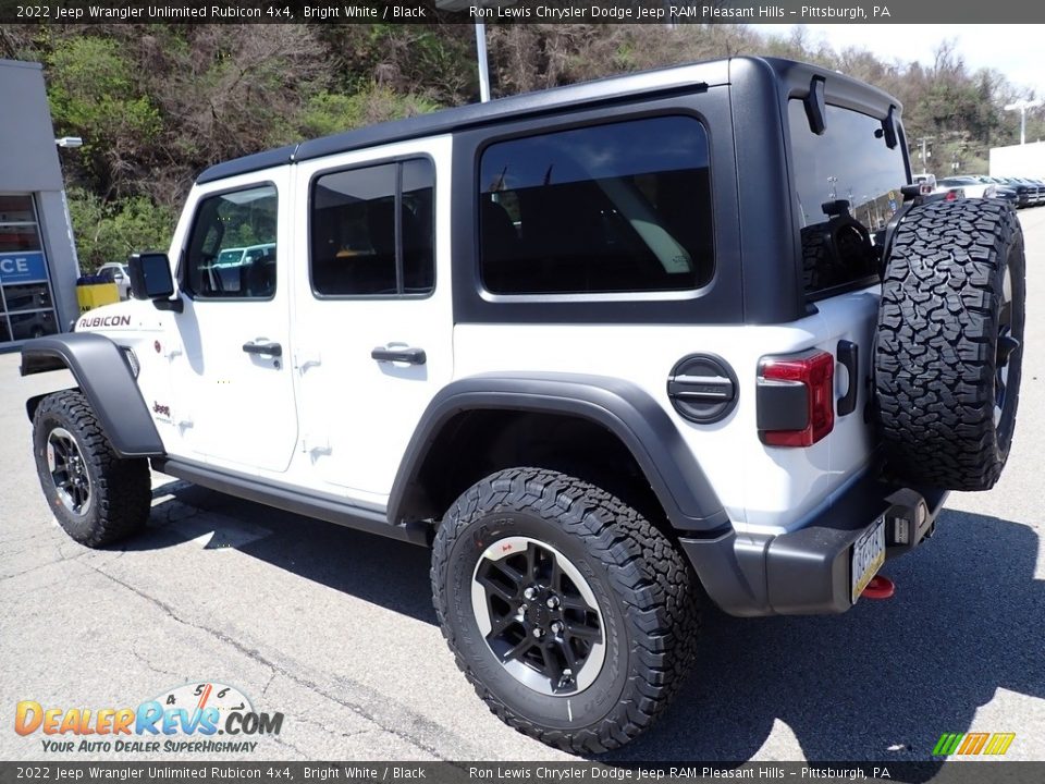 2022 Jeep Wrangler Unlimited Rubicon 4x4 Bright White / Black Photo #3