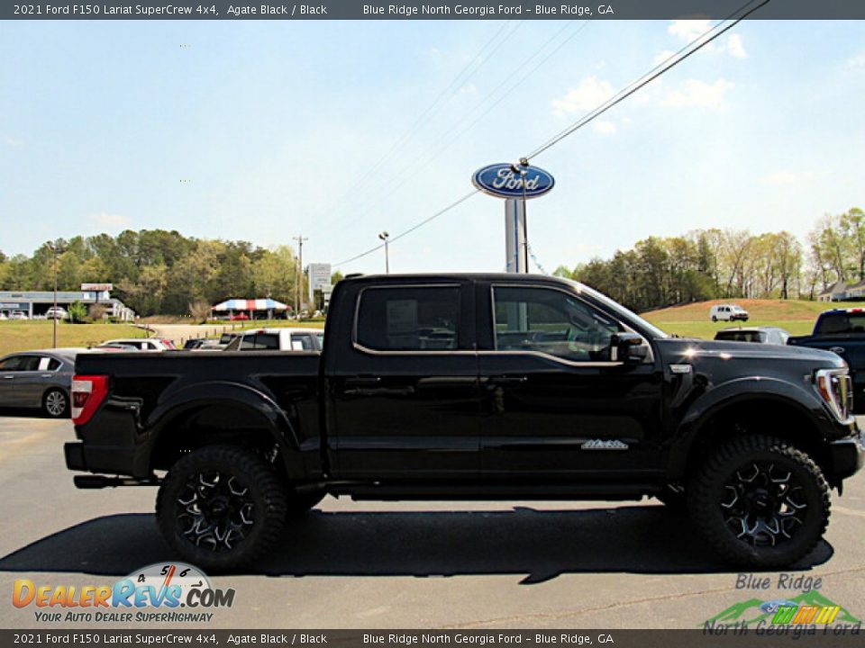 2021 Ford F150 Lariat SuperCrew 4x4 Agate Black / Black Photo #6