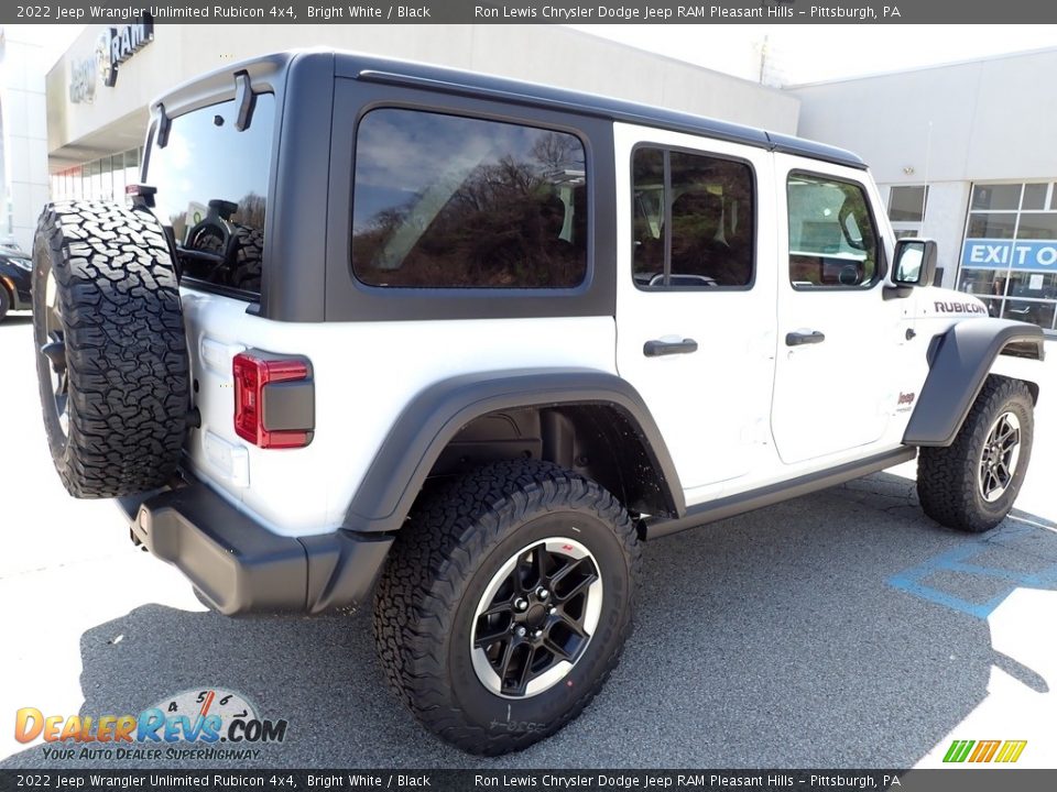 2022 Jeep Wrangler Unlimited Rubicon 4x4 Bright White / Black Photo #6