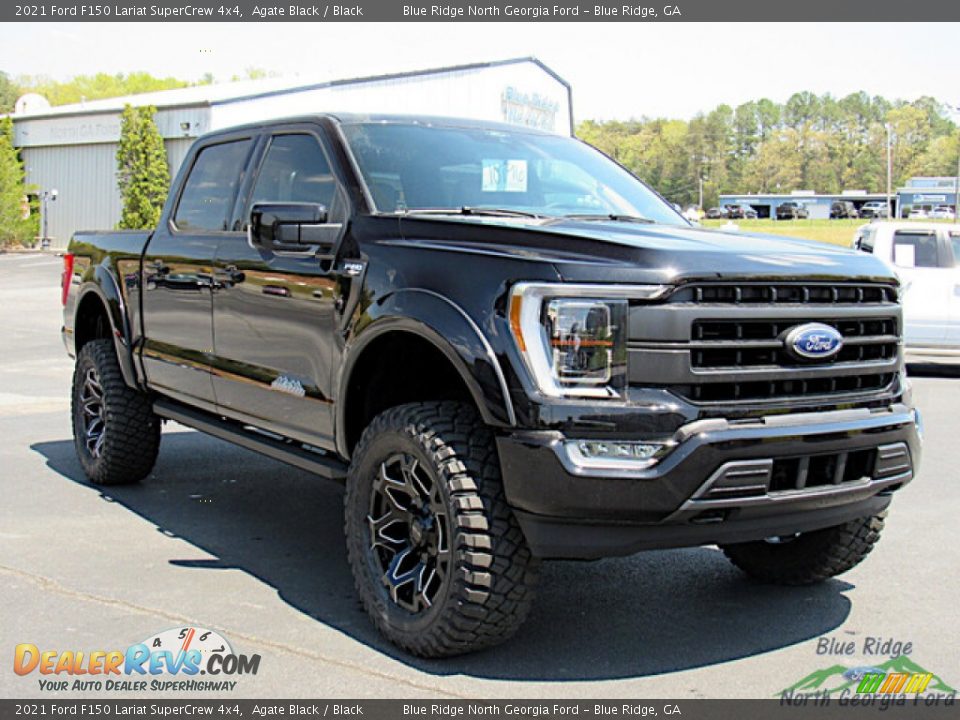 2021 Ford F150 Lariat SuperCrew 4x4 Agate Black / Black Photo #7