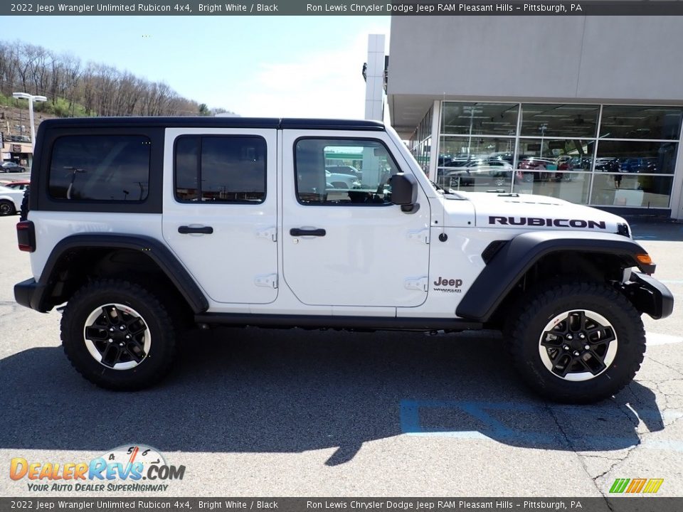 2022 Jeep Wrangler Unlimited Rubicon 4x4 Bright White / Black Photo #7