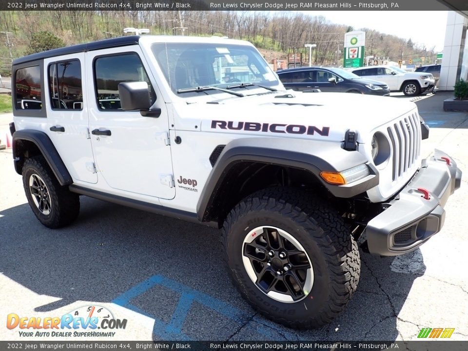 2022 Jeep Wrangler Unlimited Rubicon 4x4 Bright White / Black Photo #8