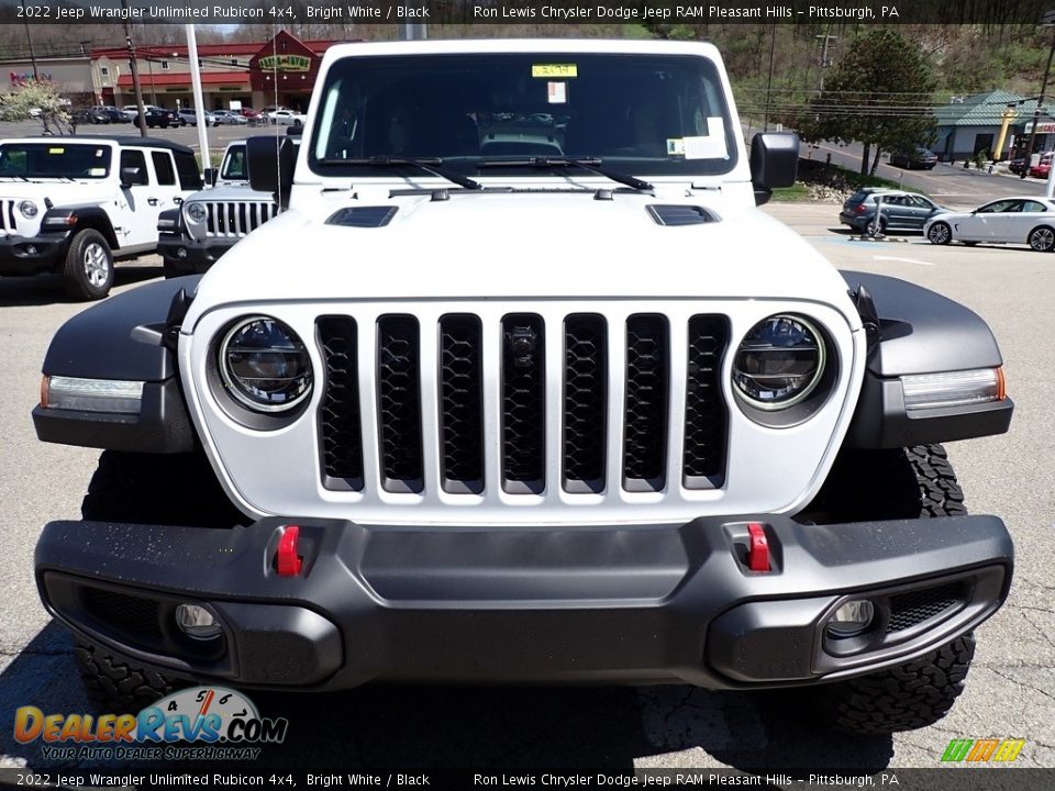 2022 Jeep Wrangler Unlimited Rubicon 4x4 Bright White / Black Photo #9