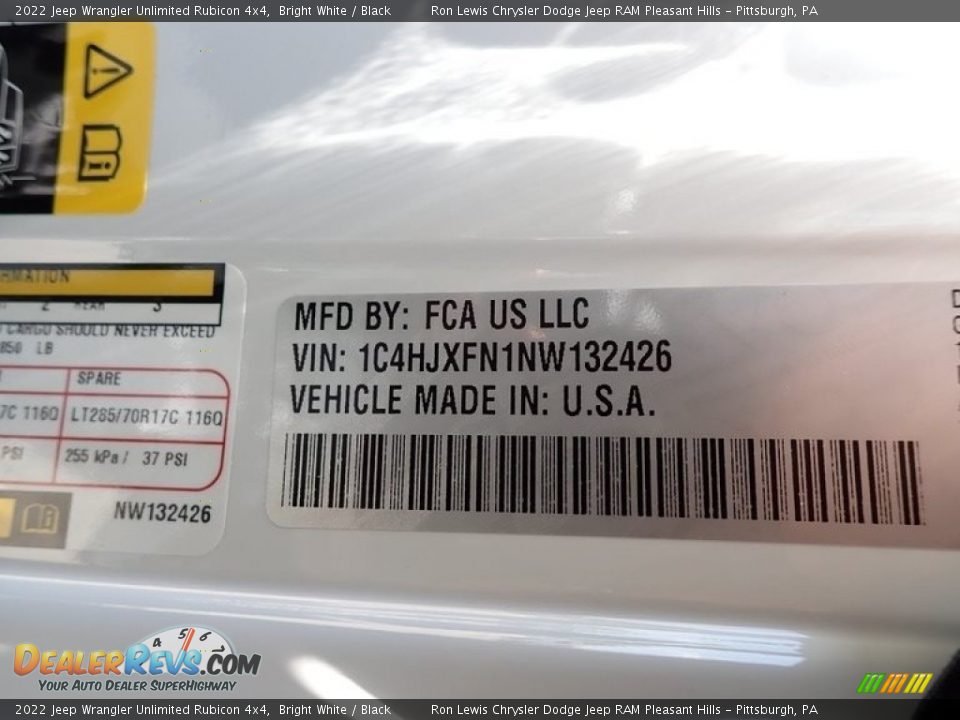 2022 Jeep Wrangler Unlimited Rubicon 4x4 Bright White / Black Photo #15