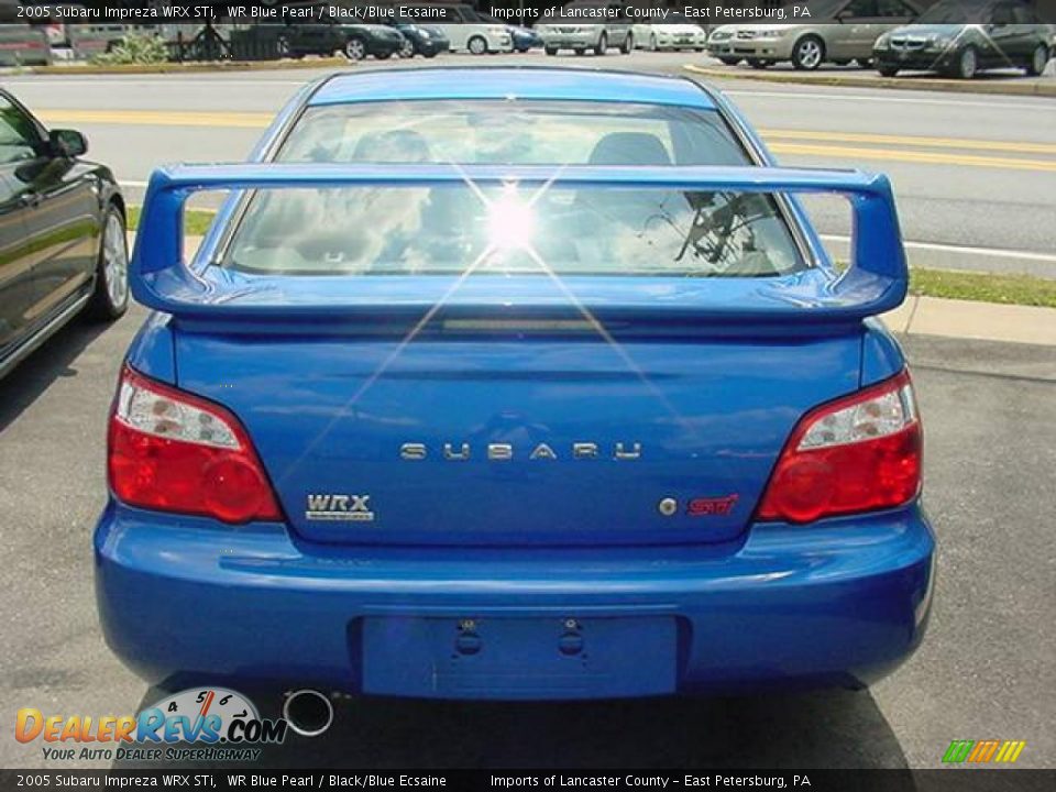 2005 Subaru Impreza WRX STi WR Blue Pearl / Black/Blue Ecsaine Photo #5