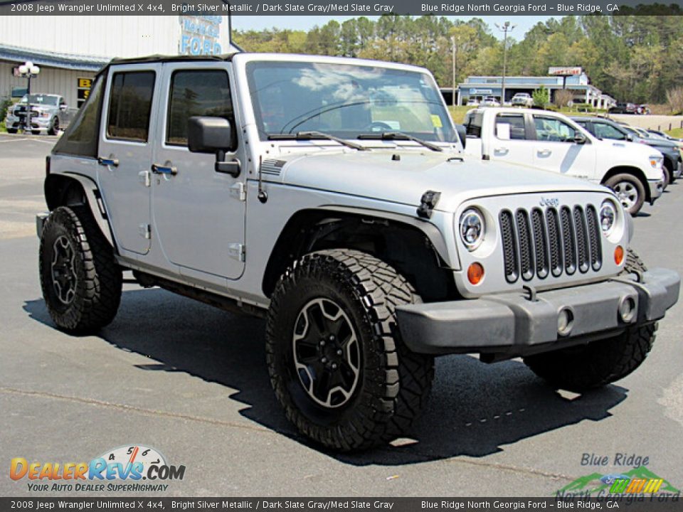 2008 Jeep Wrangler Unlimited X 4x4 Bright Silver Metallic / Dark Slate Gray/Med Slate Gray Photo #7