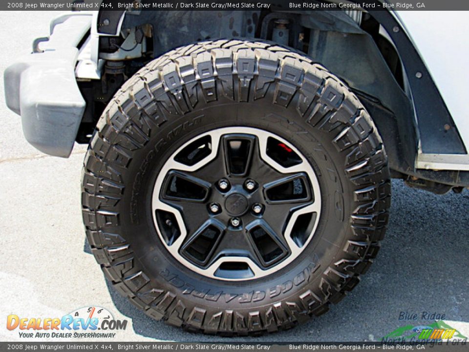 2008 Jeep Wrangler Unlimited X 4x4 Bright Silver Metallic / Dark Slate Gray/Med Slate Gray Photo #9
