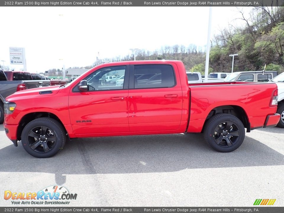 Flame Red 2022 Ram 1500 Big Horn Night Edition Crew Cab 4x4 Photo #2