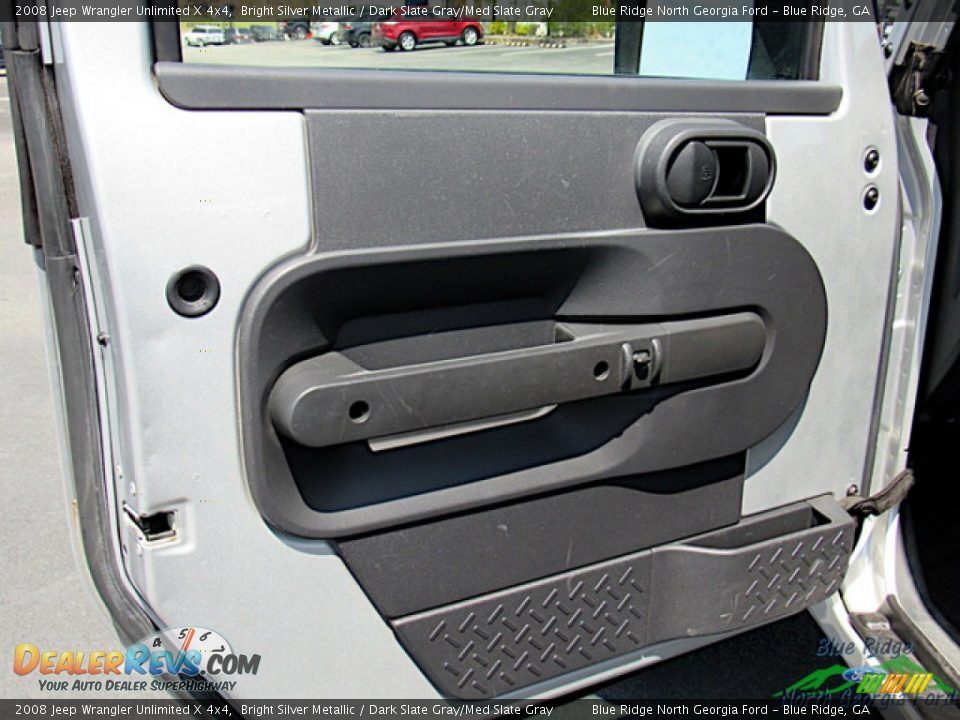 2008 Jeep Wrangler Unlimited X 4x4 Bright Silver Metallic / Dark Slate Gray/Med Slate Gray Photo #10