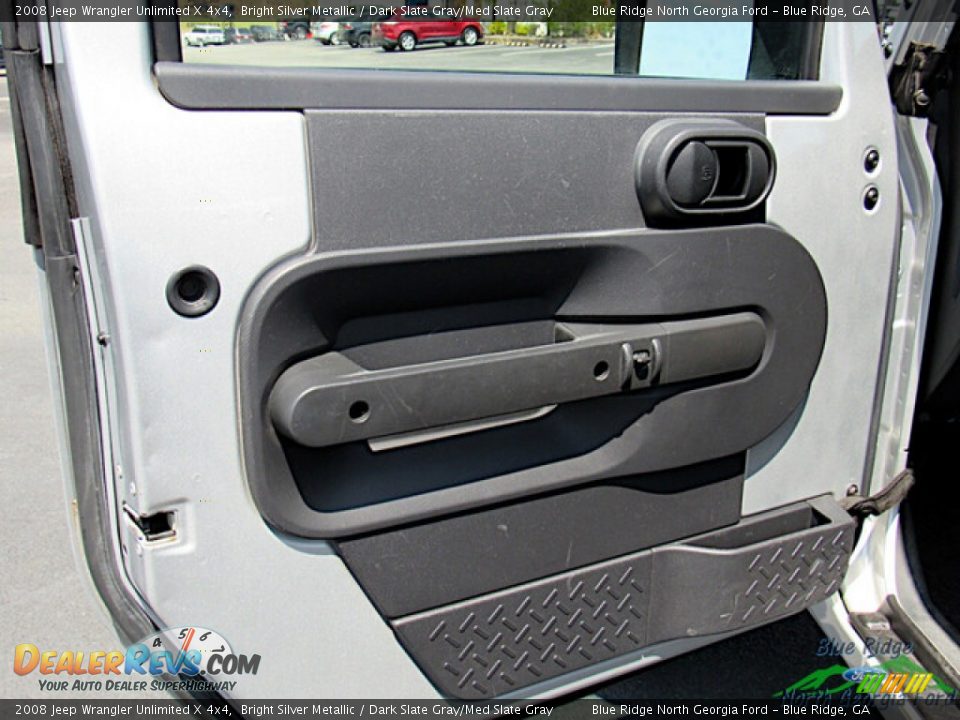 2008 Jeep Wrangler Unlimited X 4x4 Bright Silver Metallic / Dark Slate Gray/Med Slate Gray Photo #10