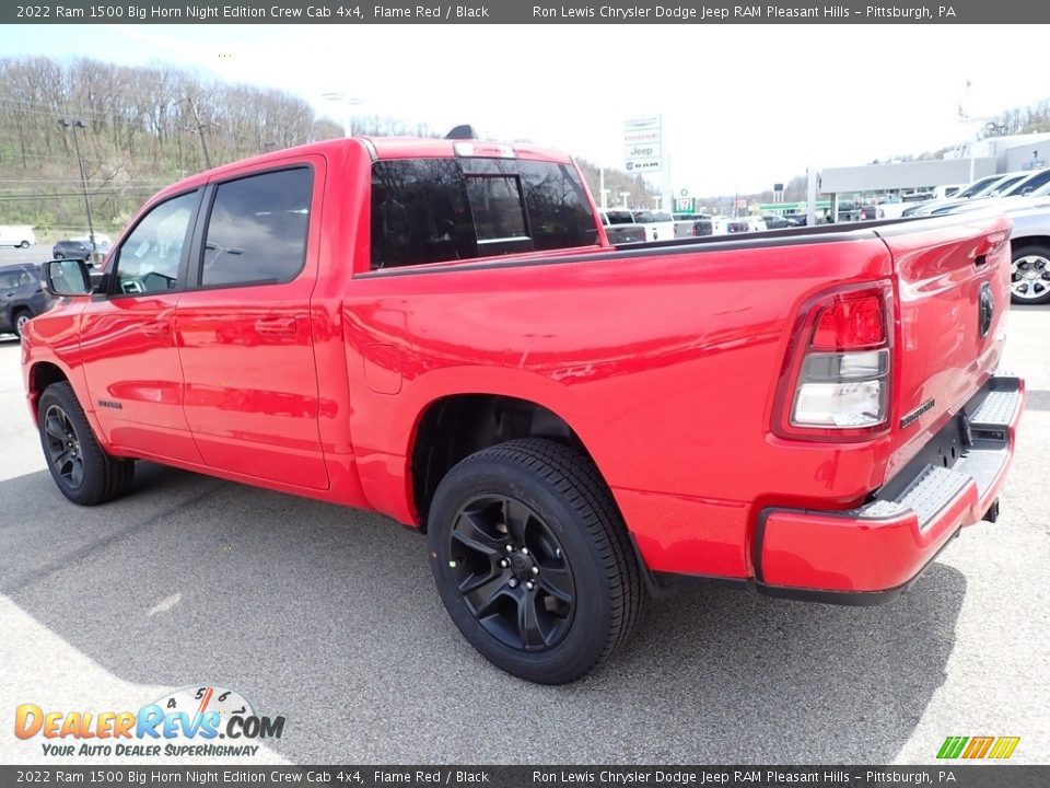 2022 Ram 1500 Big Horn Night Edition Crew Cab 4x4 Flame Red / Black Photo #3