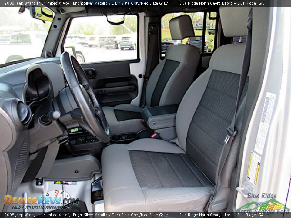 2008 Jeep Wrangler Unlimited X 4x4 Bright Silver Metallic / Dark Slate Gray/Med Slate Gray Photo #11