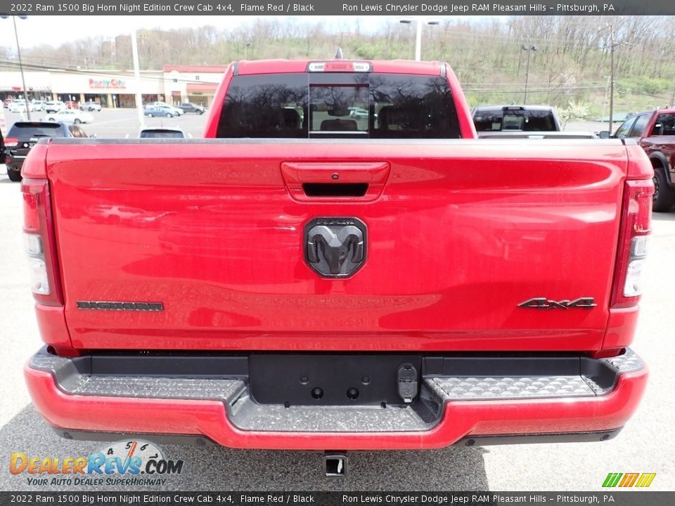 2022 Ram 1500 Big Horn Night Edition Crew Cab 4x4 Flame Red / Black Photo #4