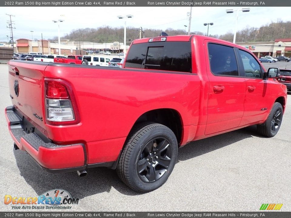 2022 Ram 1500 Big Horn Night Edition Crew Cab 4x4 Flame Red / Black Photo #5