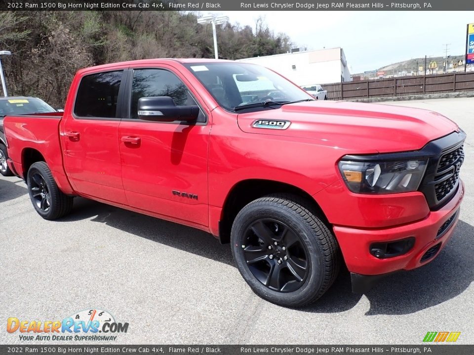 Front 3/4 View of 2022 Ram 1500 Big Horn Night Edition Crew Cab 4x4 Photo #7