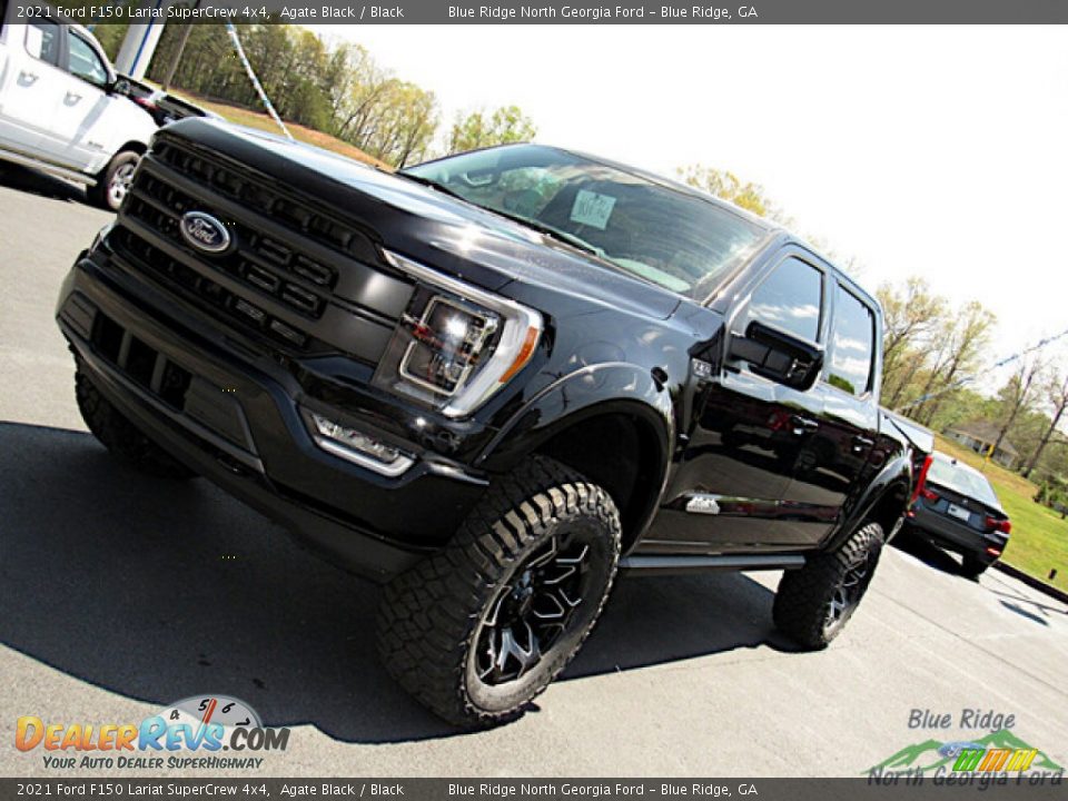 2021 Ford F150 Lariat SuperCrew 4x4 Agate Black / Black Photo #31