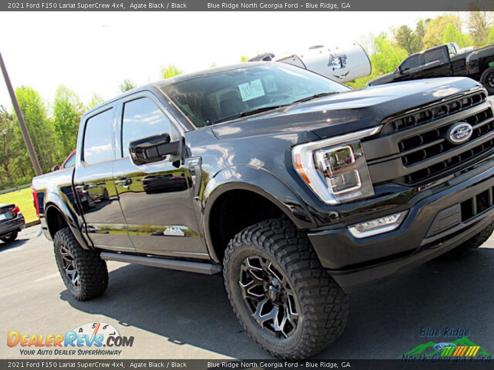 2021 Ford F150 Lariat SuperCrew 4x4 Agate Black / Black Photo #32