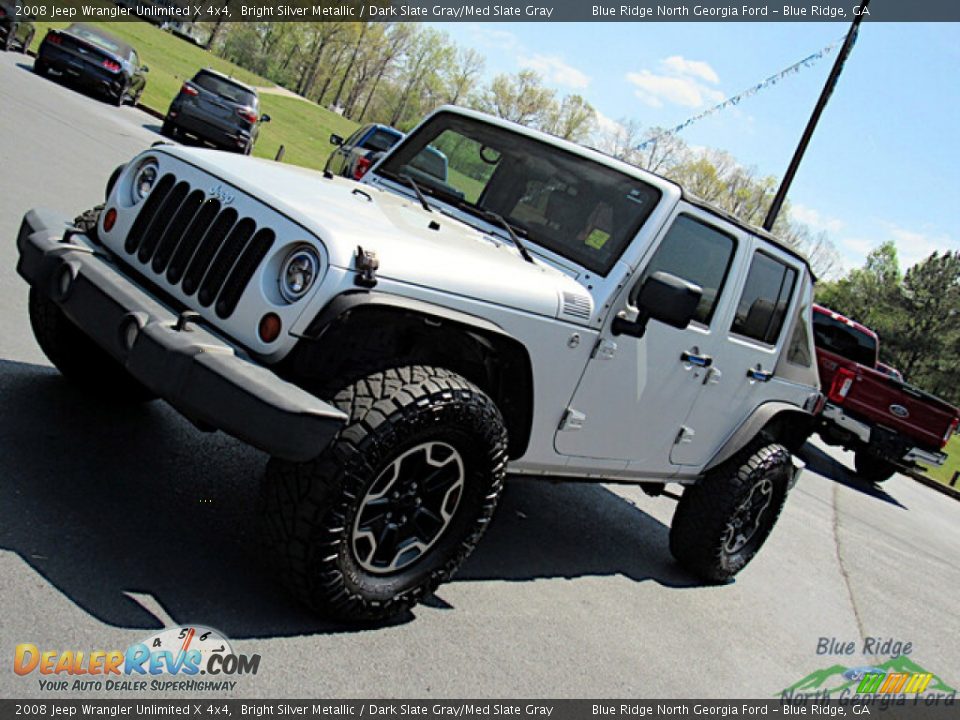 2008 Jeep Wrangler Unlimited X 4x4 Bright Silver Metallic / Dark Slate Gray/Med Slate Gray Photo #19