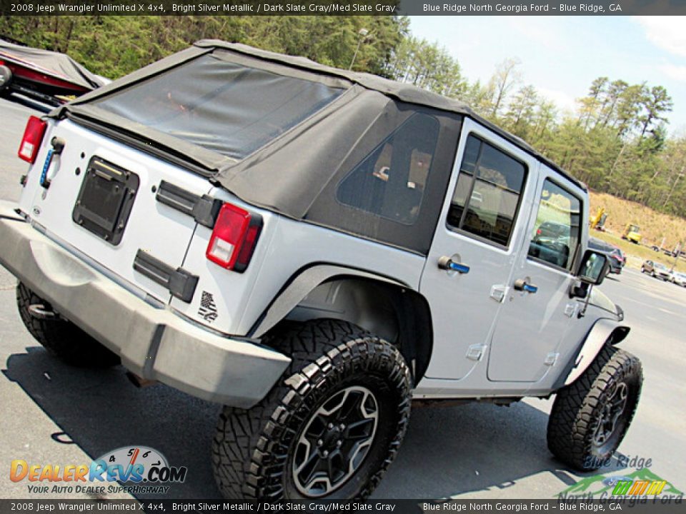2008 Jeep Wrangler Unlimited X 4x4 Bright Silver Metallic / Dark Slate Gray/Med Slate Gray Photo #21