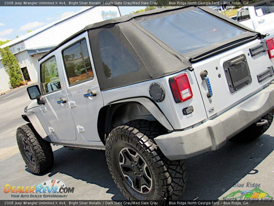 2008 Jeep Wrangler Unlimited X 4x4 Bright Silver Metallic / Dark Slate Gray/Med Slate Gray Photo #22