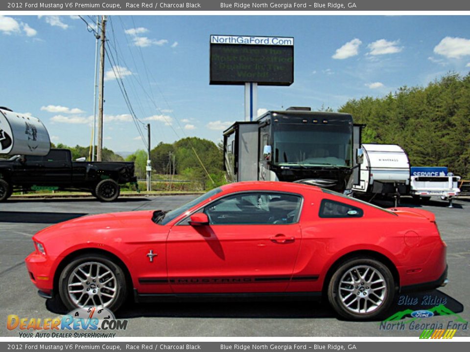 2012 Ford Mustang V6 Premium Coupe Race Red / Charcoal Black Photo #2