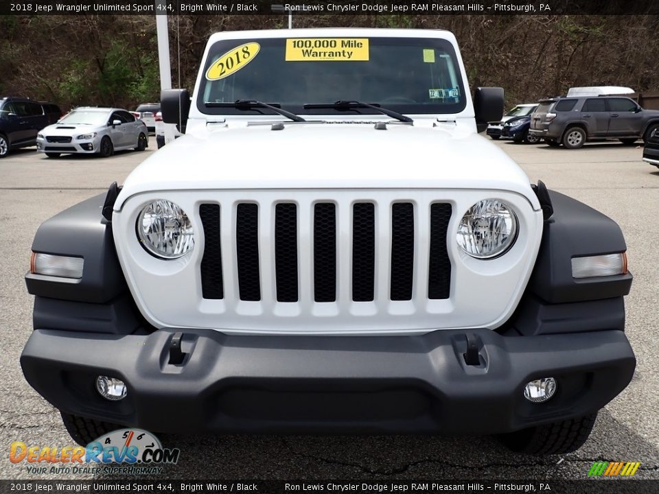 2018 Jeep Wrangler Unlimited Sport 4x4 Bright White / Black Photo #10