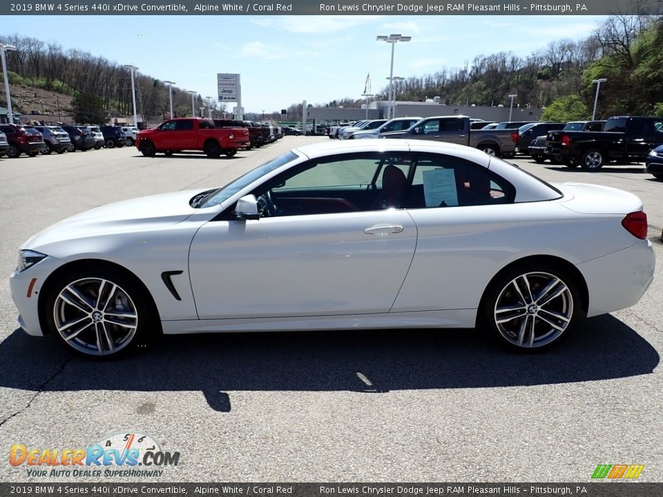 2019 BMW 4 Series 440i xDrive Convertible Alpine White / Coral Red Photo #2