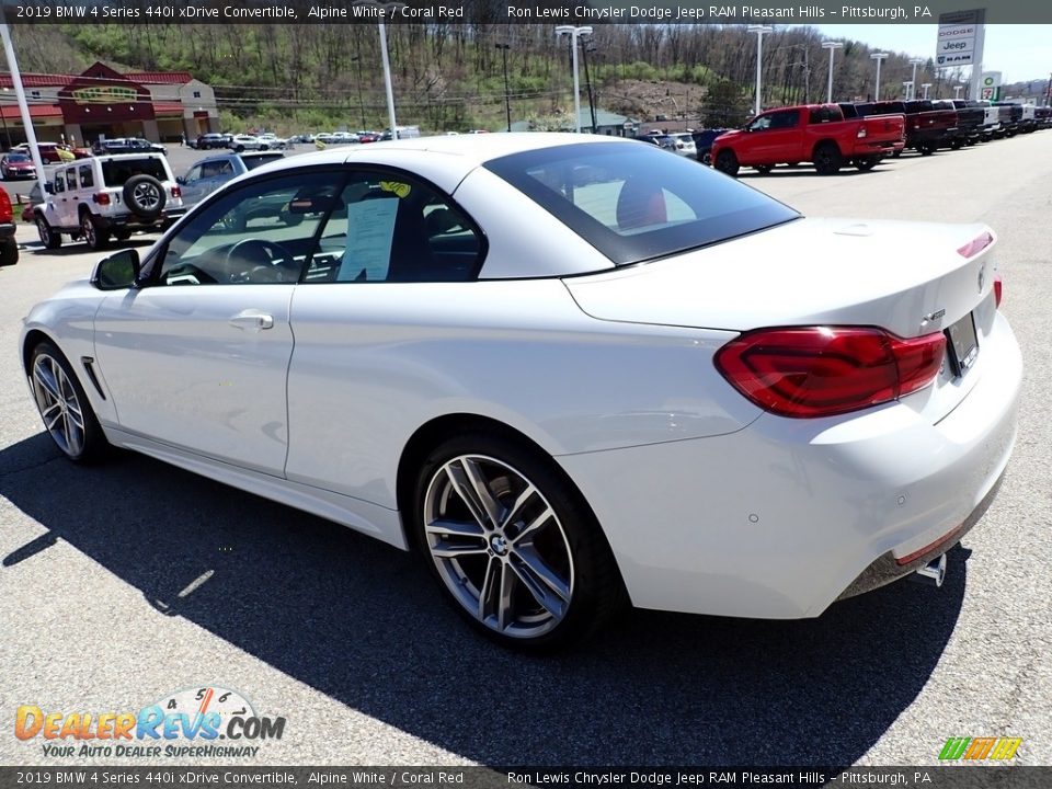 2019 BMW 4 Series 440i xDrive Convertible Alpine White / Coral Red Photo #3