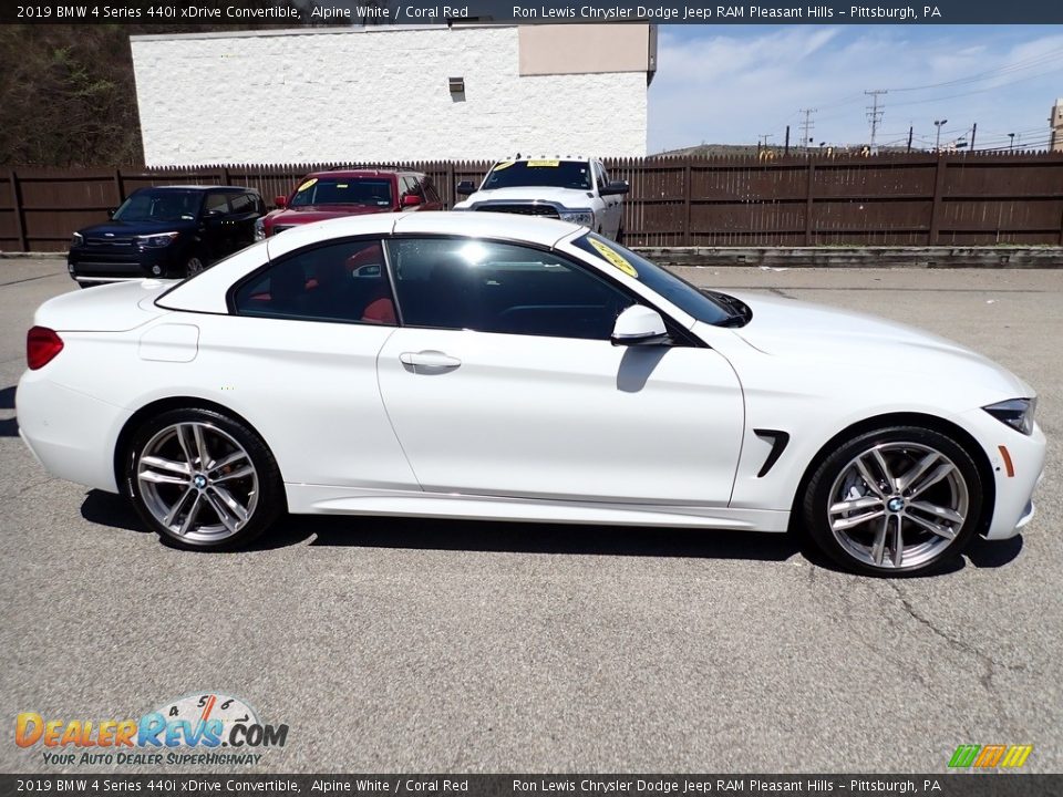 2019 BMW 4 Series 440i xDrive Convertible Alpine White / Coral Red Photo #7