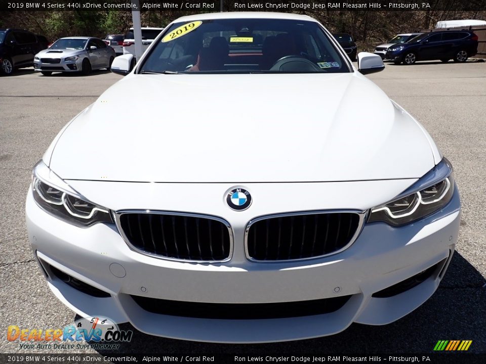 2019 BMW 4 Series 440i xDrive Convertible Alpine White / Coral Red Photo #9