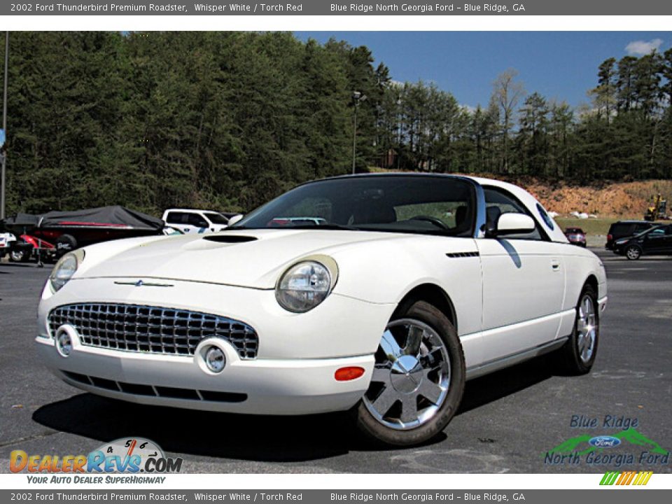 2002 Ford Thunderbird Premium Roadster Whisper White / Torch Red Photo #1