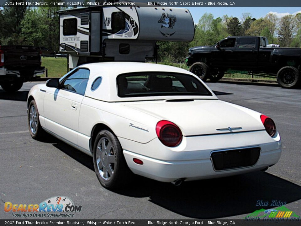 2002 Ford Thunderbird Premium Roadster Whisper White / Torch Red Photo #3