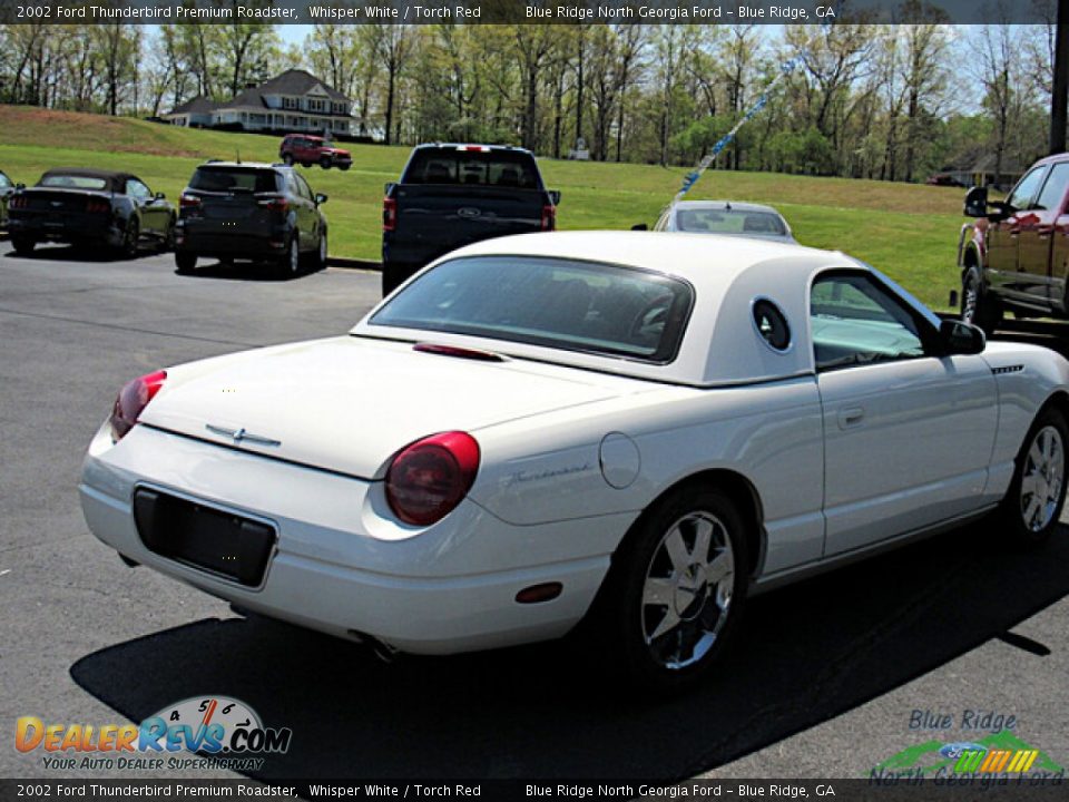 2002 Ford Thunderbird Premium Roadster Whisper White / Torch Red Photo #5