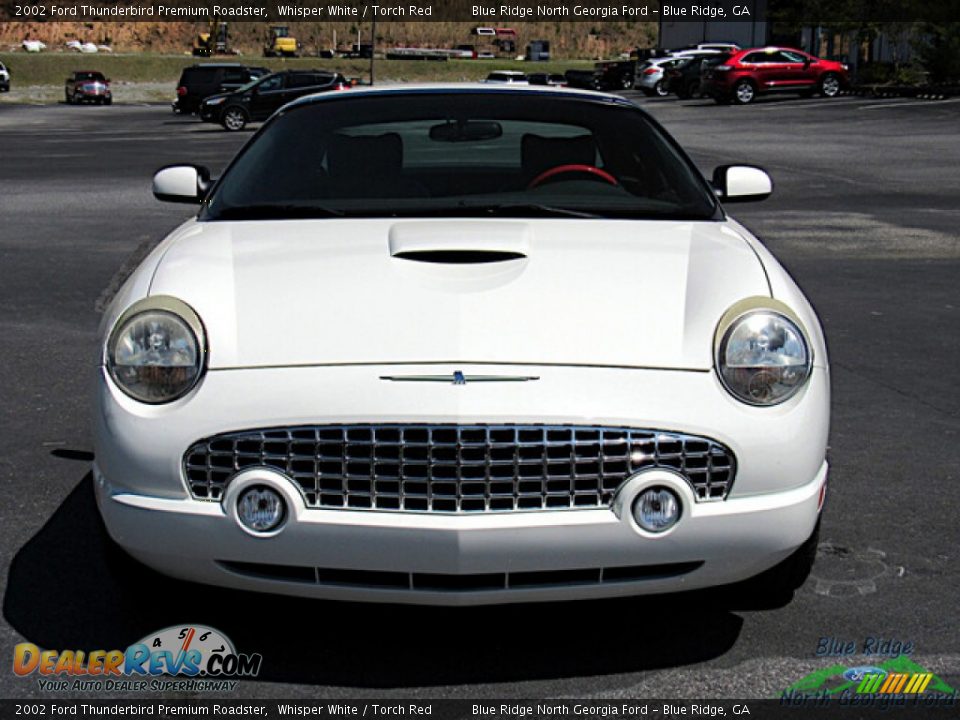 2002 Ford Thunderbird Premium Roadster Whisper White / Torch Red Photo #8