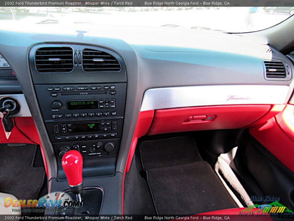 2002 Ford Thunderbird Premium Roadster Whisper White / Torch Red Photo #13