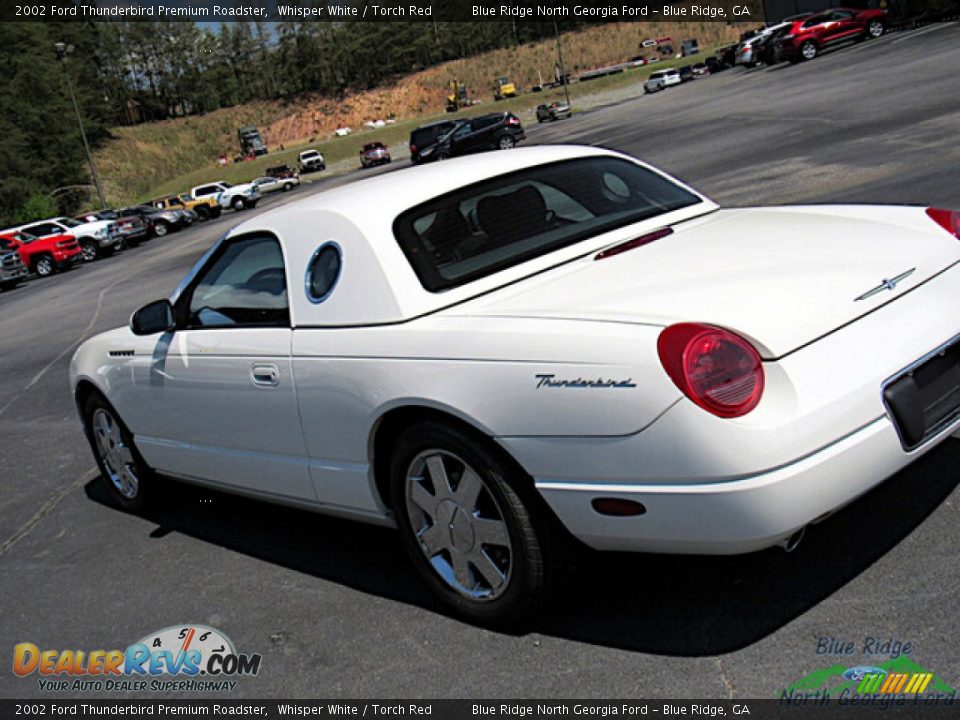 2002 Ford Thunderbird Premium Roadster Whisper White / Torch Red Photo #22