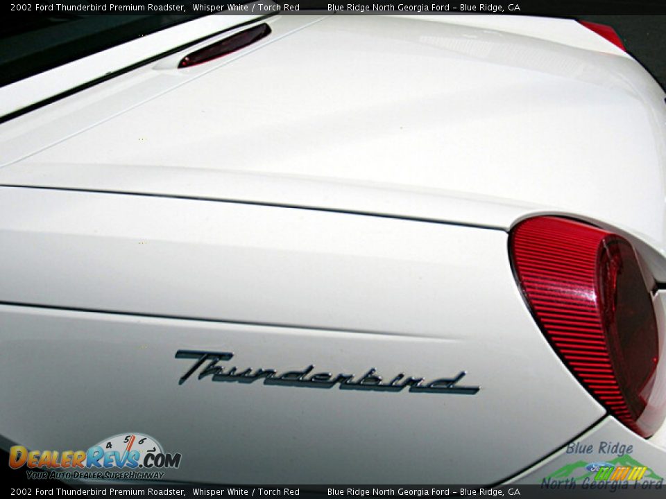 2002 Ford Thunderbird Premium Roadster Whisper White / Torch Red Photo #23