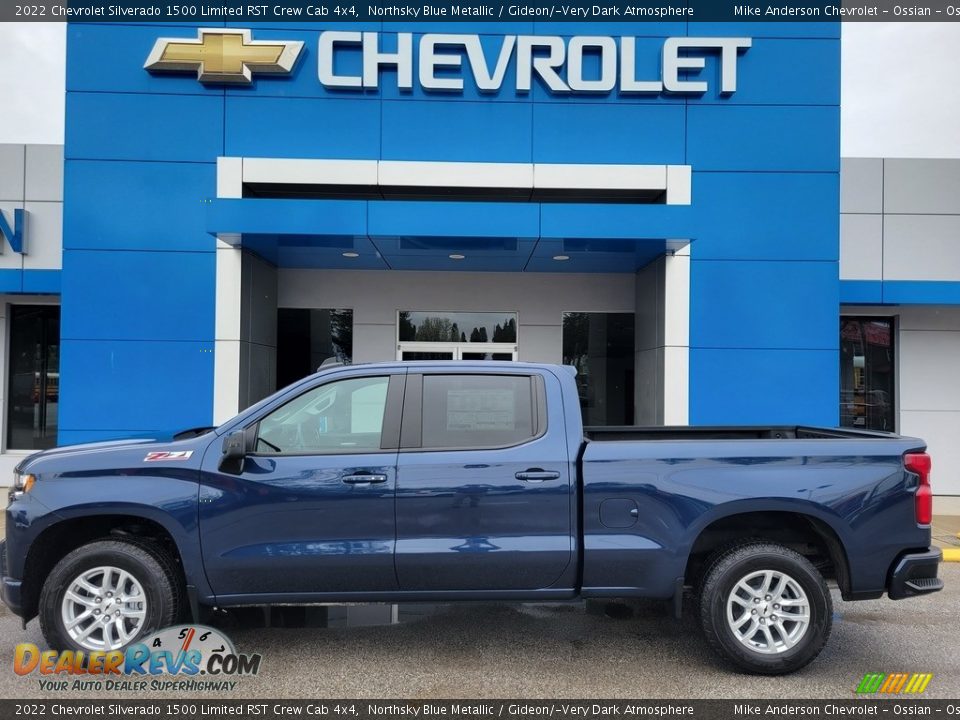 Northsky Blue Metallic 2022 Chevrolet Silverado 1500 Limited RST Crew Cab 4x4 Photo #1