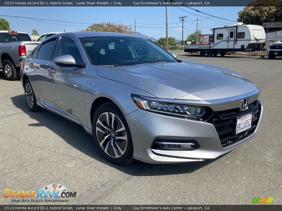 2019 Honda Accord EX-L Hybrid Sedan Lunar Silver Metallic / Gray Photo #1