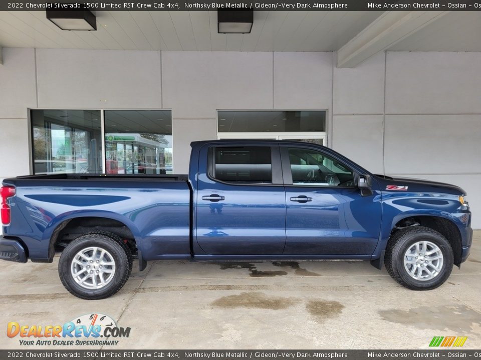 Northsky Blue Metallic 2022 Chevrolet Silverado 1500 Limited RST Crew Cab 4x4 Photo #3