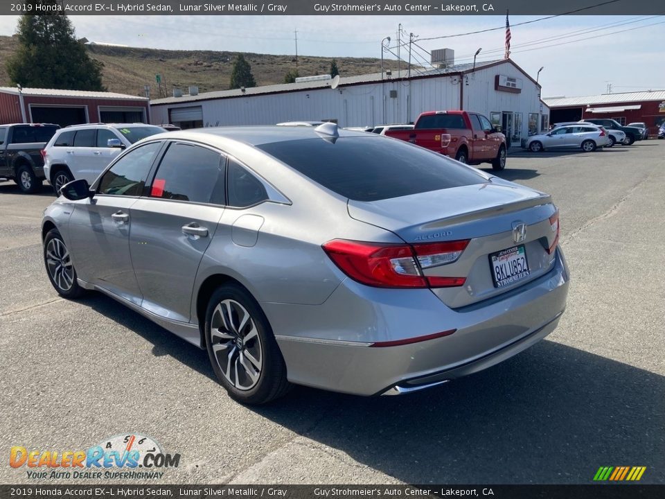 2019 Honda Accord EX-L Hybrid Sedan Lunar Silver Metallic / Gray Photo #5