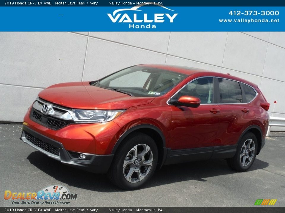 2019 Honda CR-V EX AWD Molten Lava Pearl / Ivory Photo #1