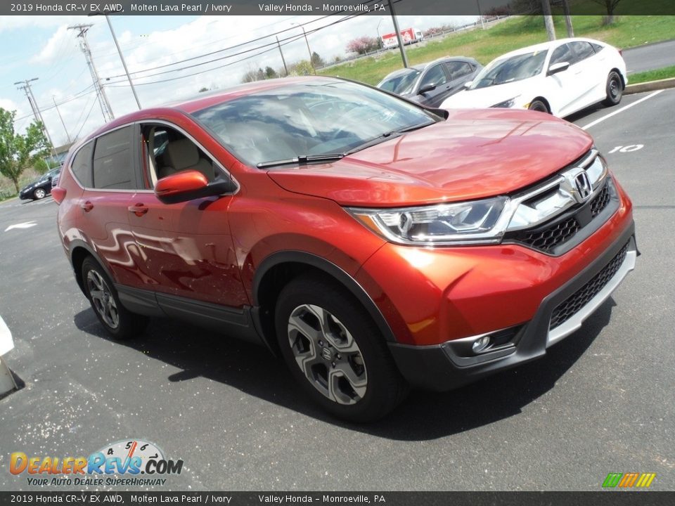 2019 Honda CR-V EX AWD Molten Lava Pearl / Ivory Photo #6