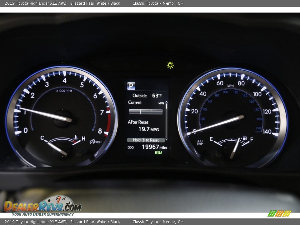 2019 Toyota Highlander XLE AWD Blizzard Pearl White / Black Photo #8