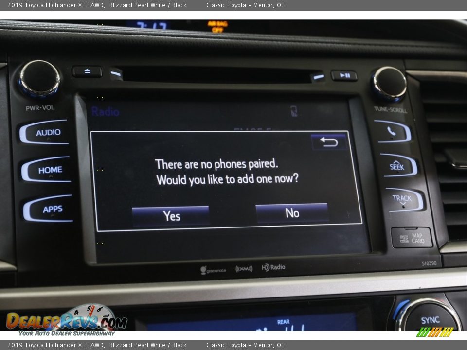 2019 Toyota Highlander XLE AWD Blizzard Pearl White / Black Photo #11