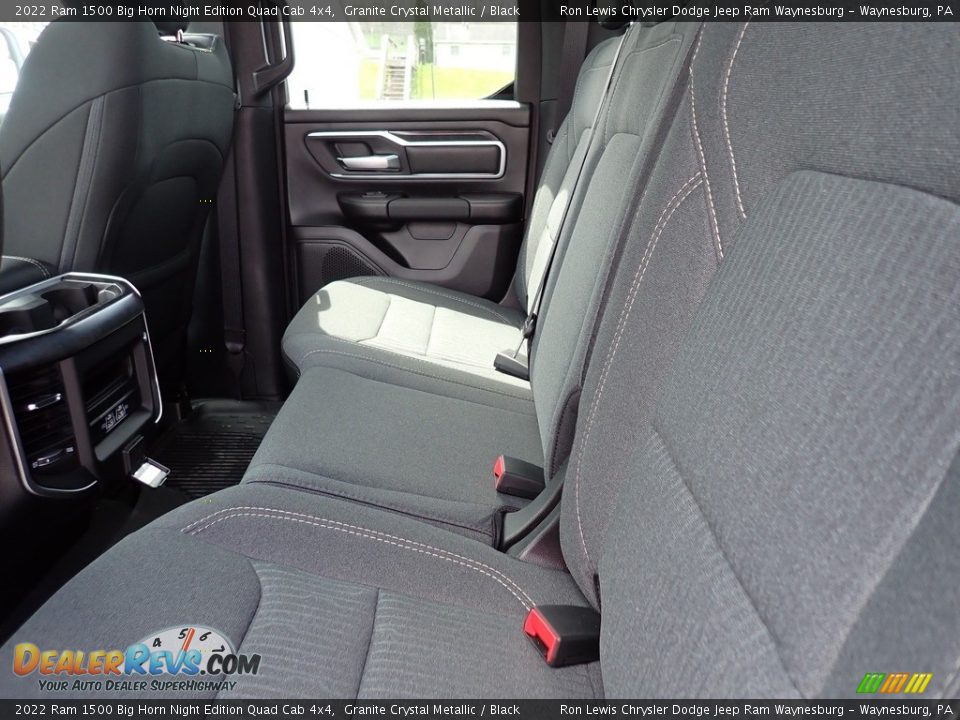 Rear Seat of 2022 Ram 1500 Big Horn Night Edition Quad Cab 4x4 Photo #11